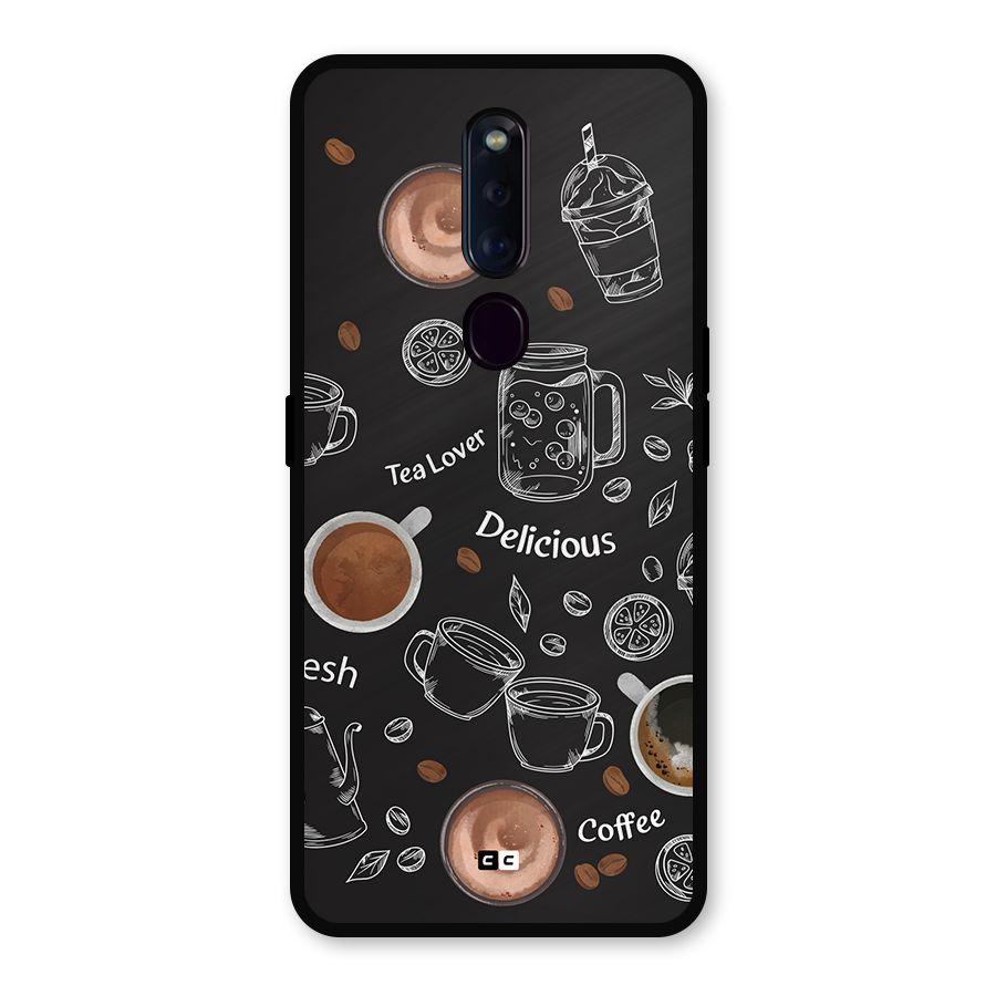 Tea And Coffee Mixture Metal Back Case for Oppo F11 Pro