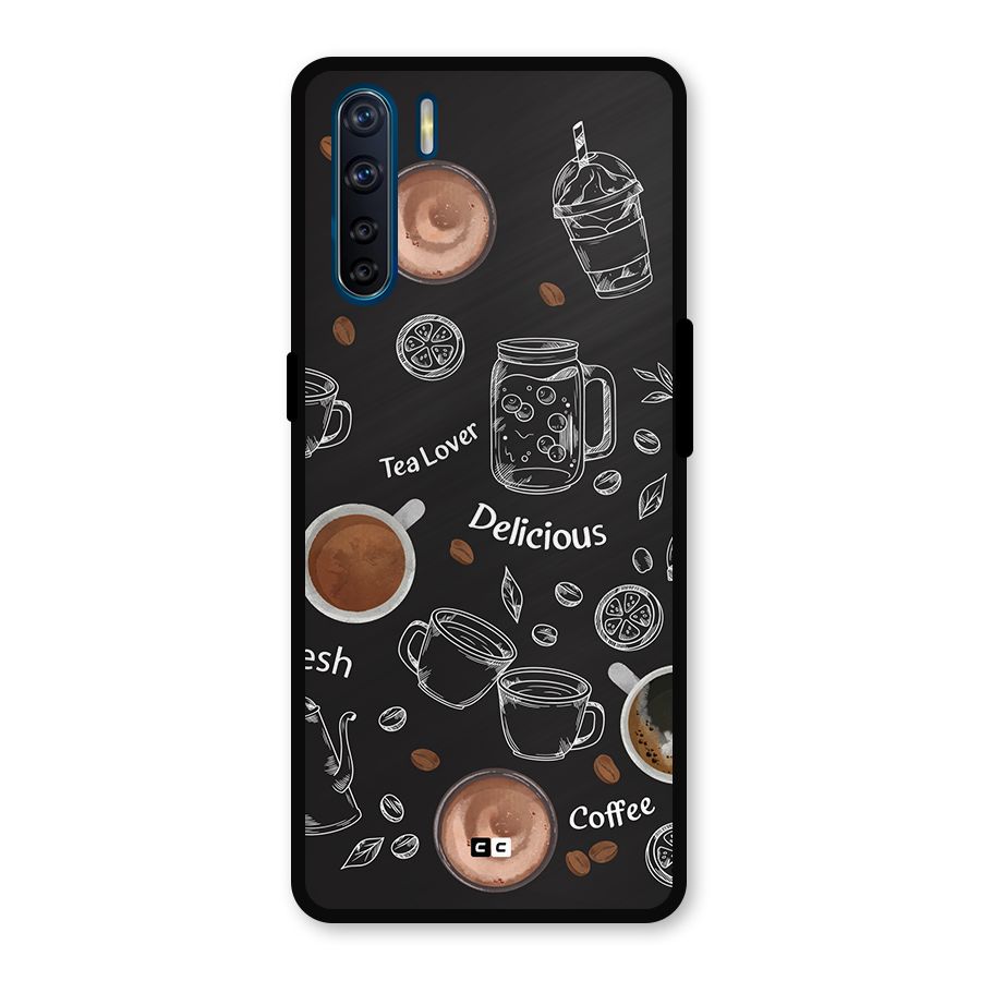 Tea And Coffee Mixture Metal Back Case for Oppo F15