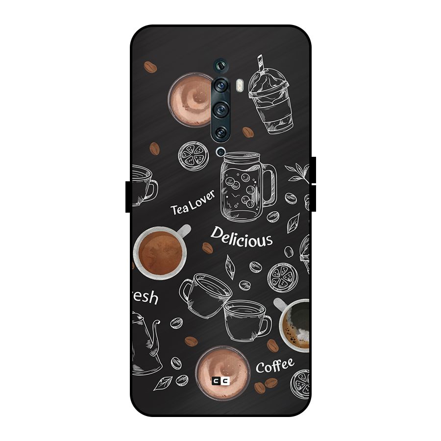 Tea And Coffee Mixture Metal Back Case for Oppo Reno2 Z