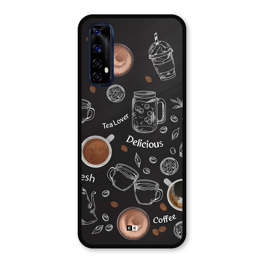 Tea And Coffee Mixture Metal Back Case for Realme 7