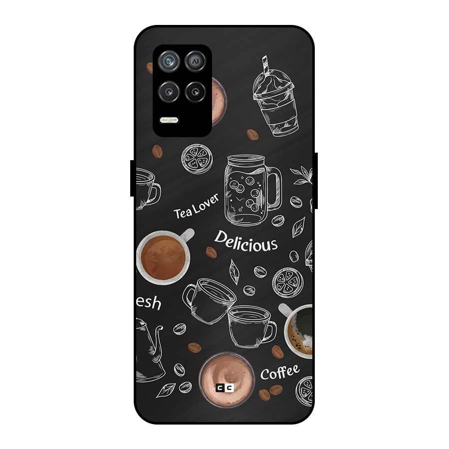 Tea And Coffee Mixture Metal Back Case for Realme 8 5G