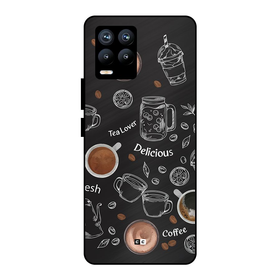 Tea And Coffee Mixture Metal Back Case for Realme 8 Pro