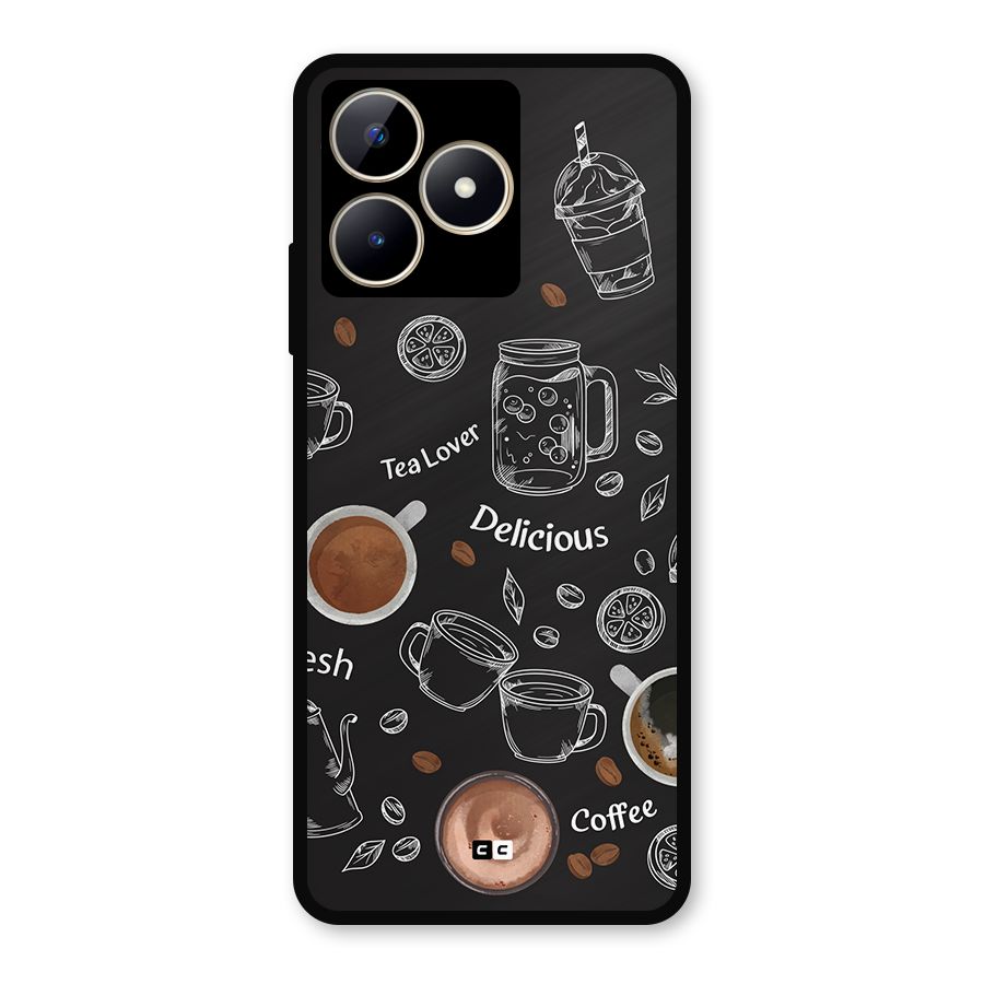 Tea And Coffee Mixture Metal Back Case for Realme C53