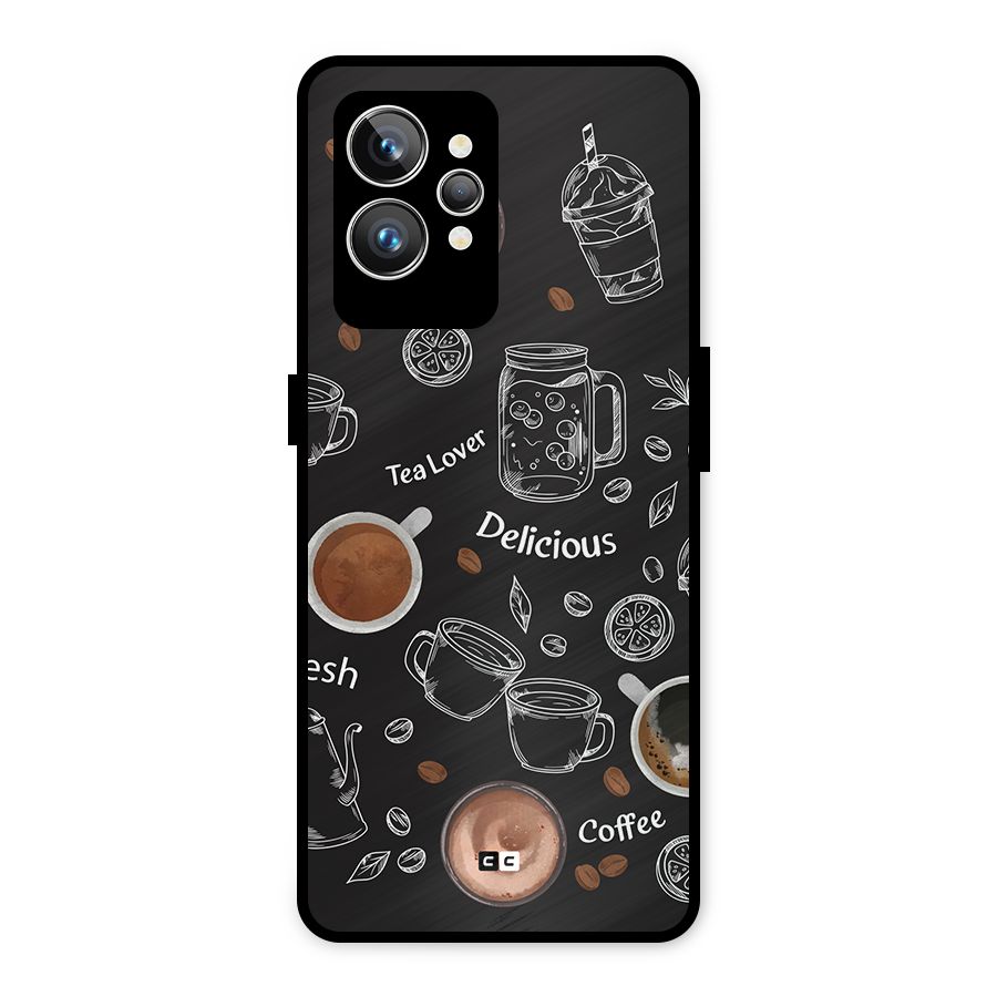 Tea And Coffee Mixture Metal Back Case for Realme GT2 Pro