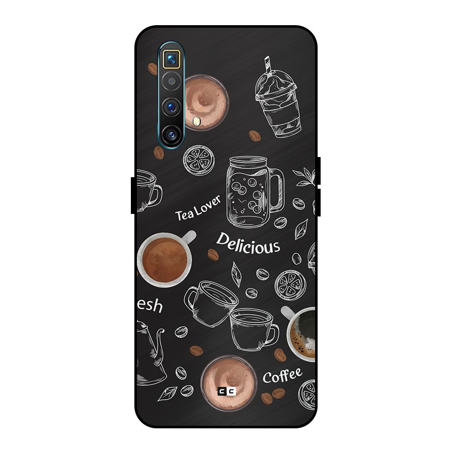 Tea And Coffee Mixture Metal Back Case for Realme X3
