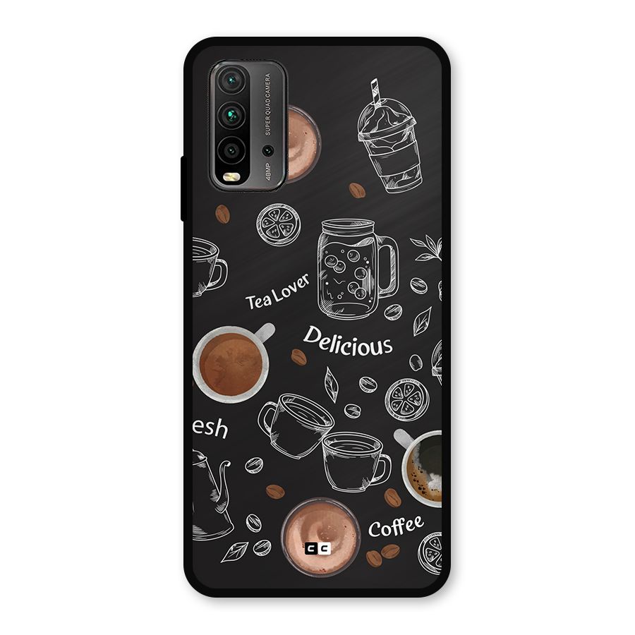 Tea And Coffee Mixture Metal Back Case for Redmi 9 Power