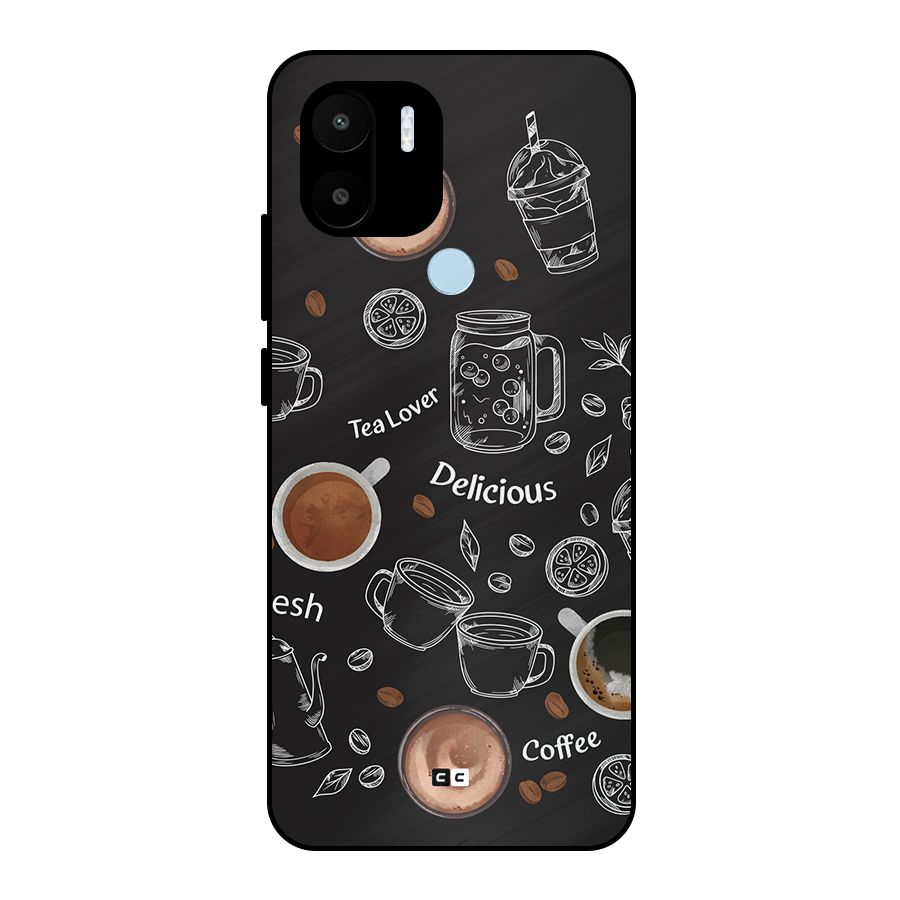 Tea And Coffee Mixture Metal Back Case for Redmi A2 Plus