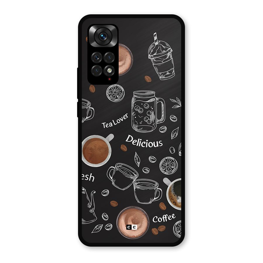 Tea And Coffee Mixture Metal Back Case for Redmi Note 11