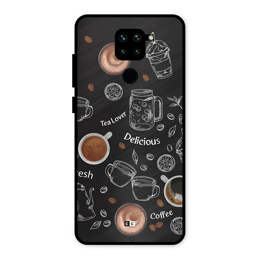 Tea And Coffee Mixture Metal Back Case for Redmi Note 9