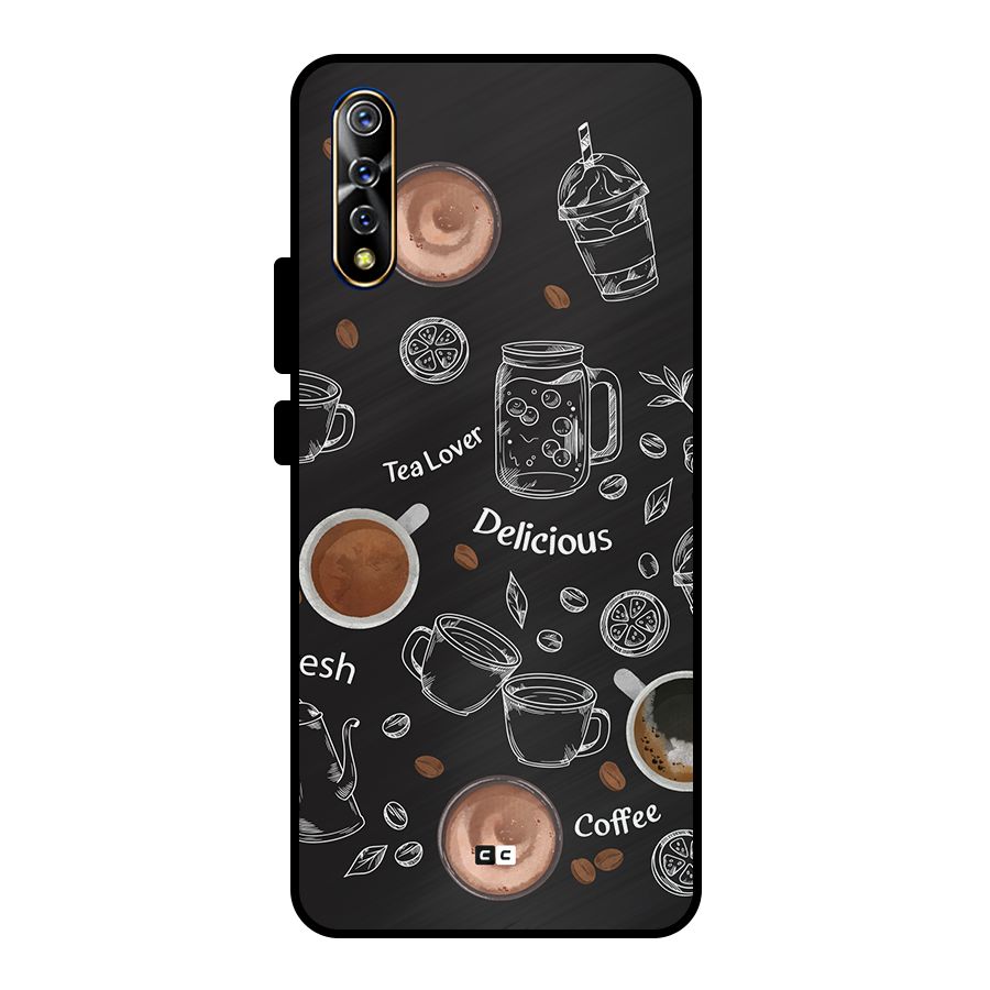 Tea And Coffee Mixture Metal Back Case for Vivo S1