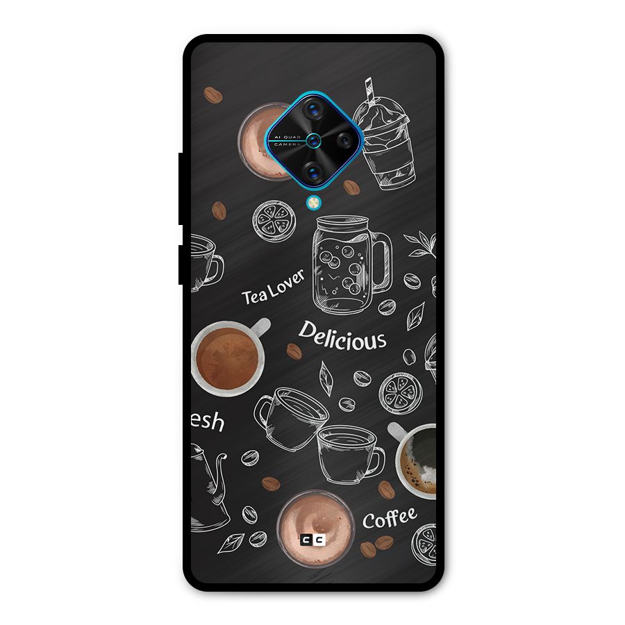 Tea And Coffee Mixture Metal Back Case for Vivo S1 Pro