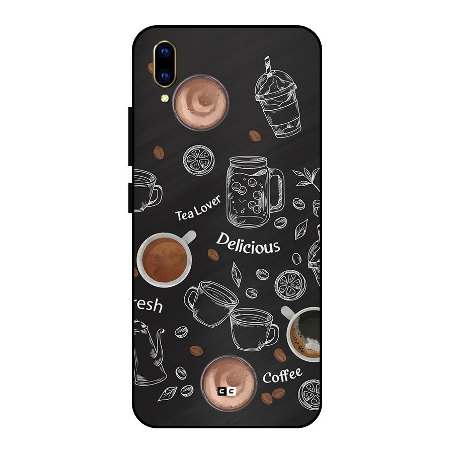Tea And Coffee Mixture Metal Back Case for Vivo V11 Pro