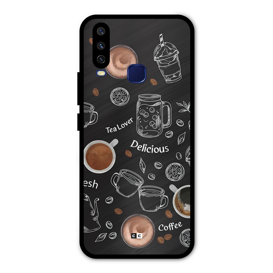 Tea And Coffee Mixture Metal Back Case for Vivo V17