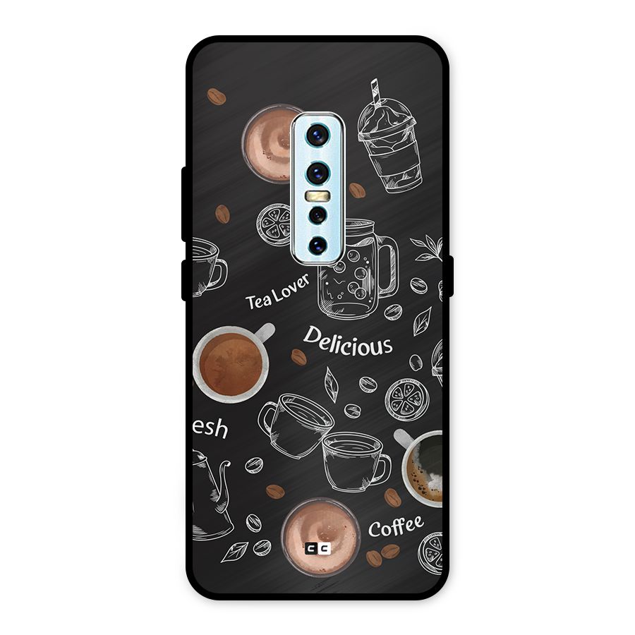 Tea And Coffee Mixture Metal Back Case for Vivo V17 Pro
