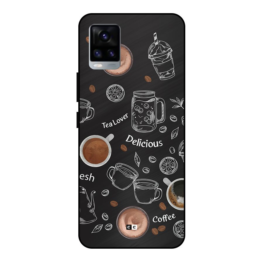 Tea And Coffee Mixture Metal Back Case for Vivo V20