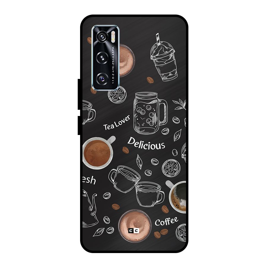 Tea And Coffee Mixture Metal Back Case for Vivo V20 SE