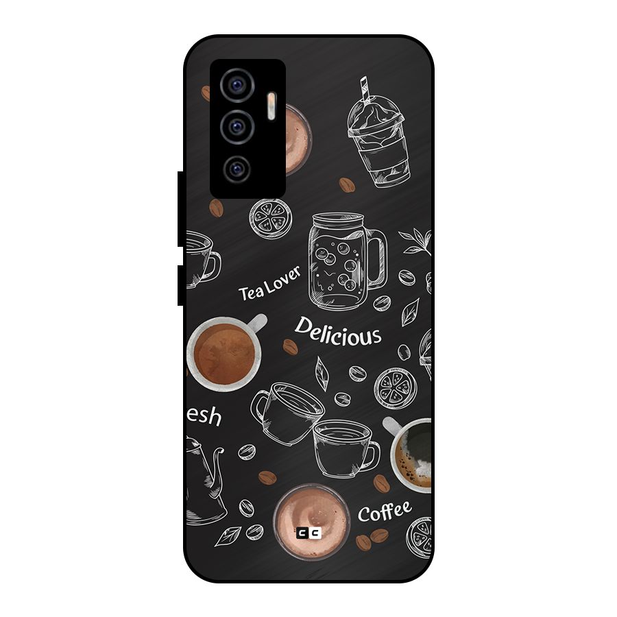 Tea And Coffee Mixture Metal Back Case for Vivo V23e