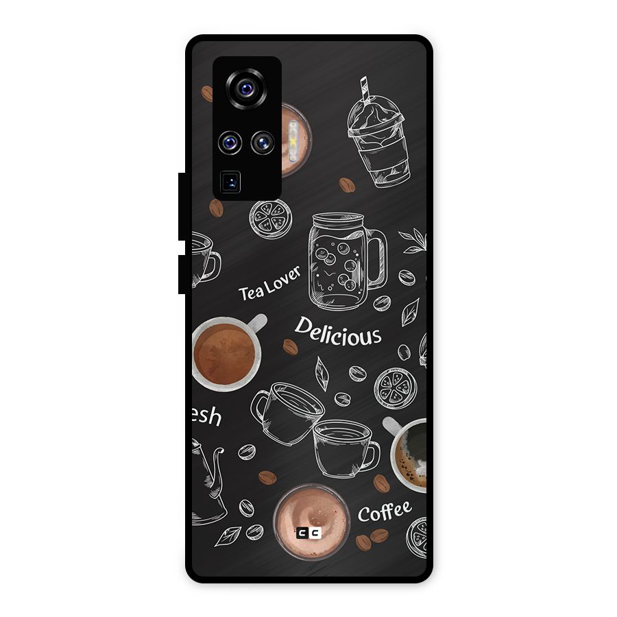 Tea And Coffee Mixture Metal Back Case for Vivo X50 Pro