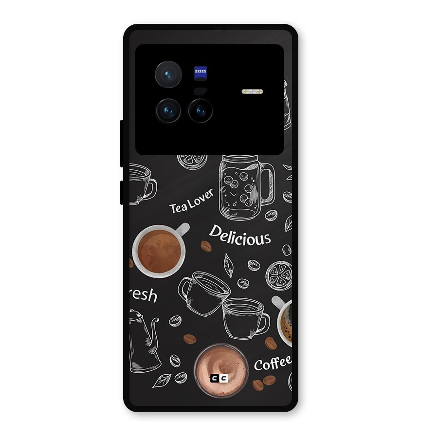 Tea And Coffee Mixture Metal Back Case for Vivo X80