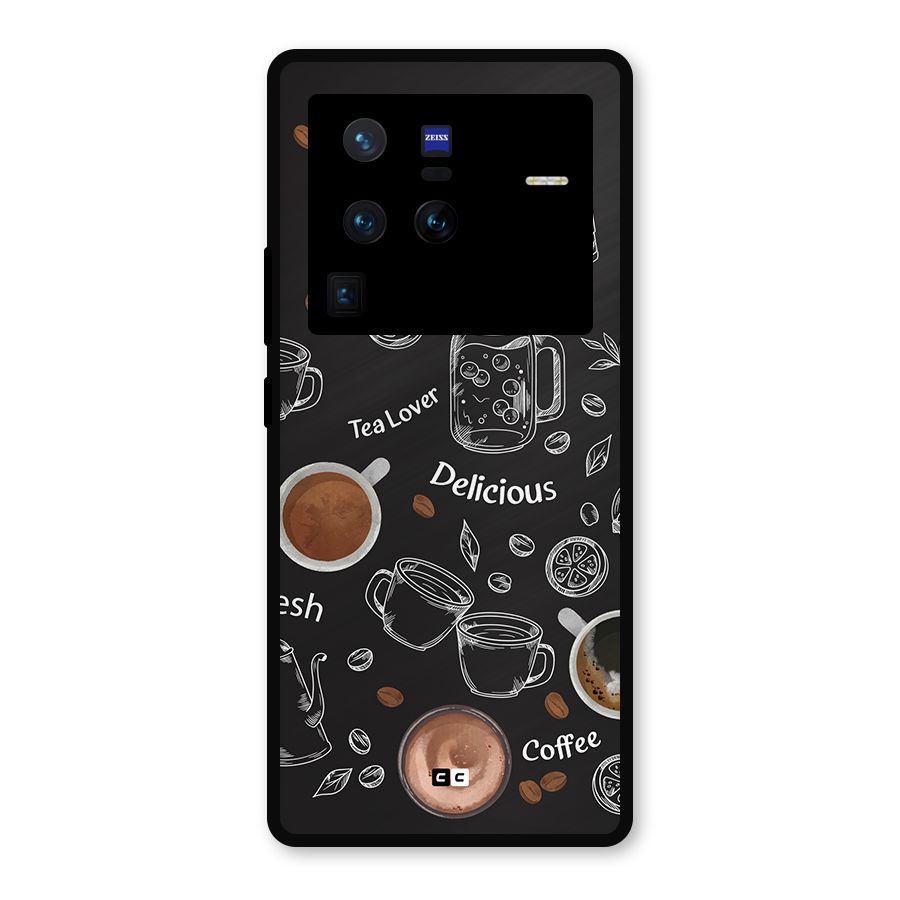 Tea And Coffee Mixture Metal Back Case for Vivo X80 Pro