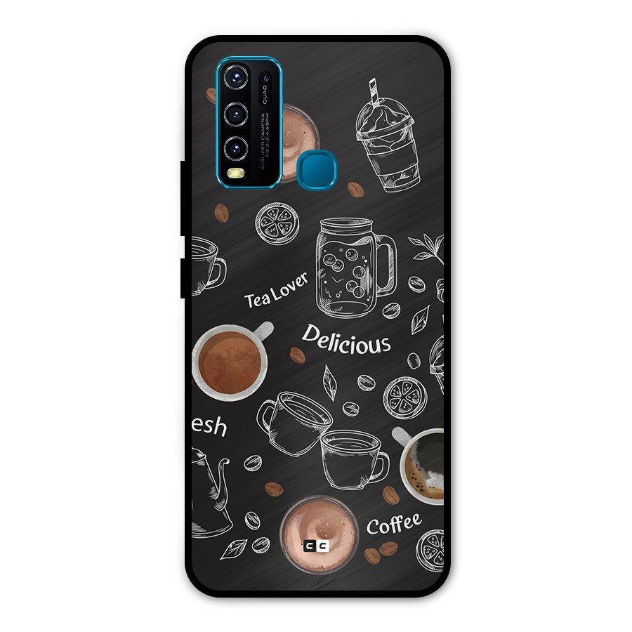 Tea And Coffee Mixture Metal Back Case for Vivo Y30