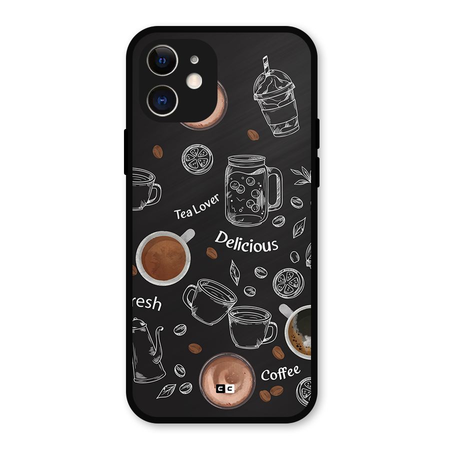 Tea And Coffee Mixture Metal Back Case for iPhone 12