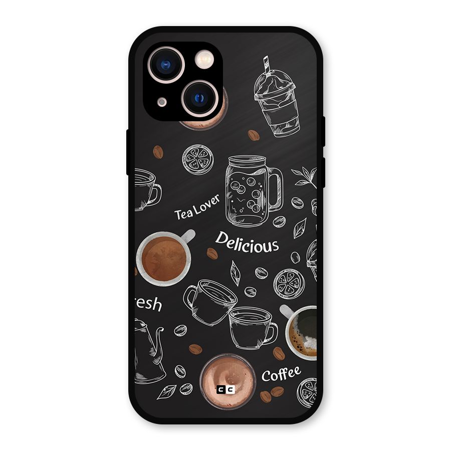 Tea And Coffee Mixture Metal Back Case for iPhone 13