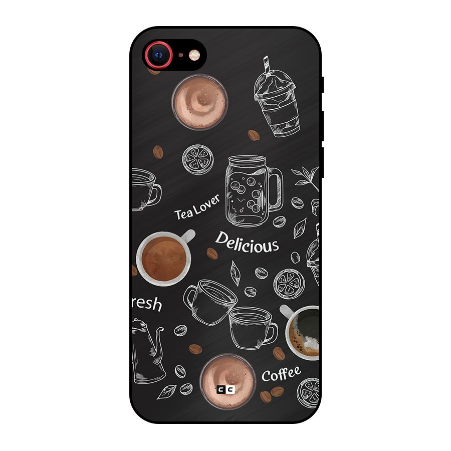 Tea And Coffee Mixture Metal Back Case for iPhone 7