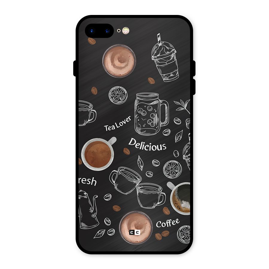 Tea And Coffee Mixture Metal Back Case for iPhone 7 Plus