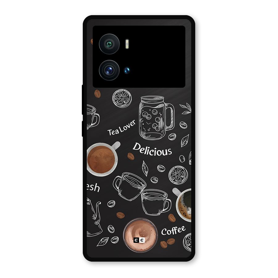 Tea And Coffee Mixture Metal Back Case for iQOO 9 Pro