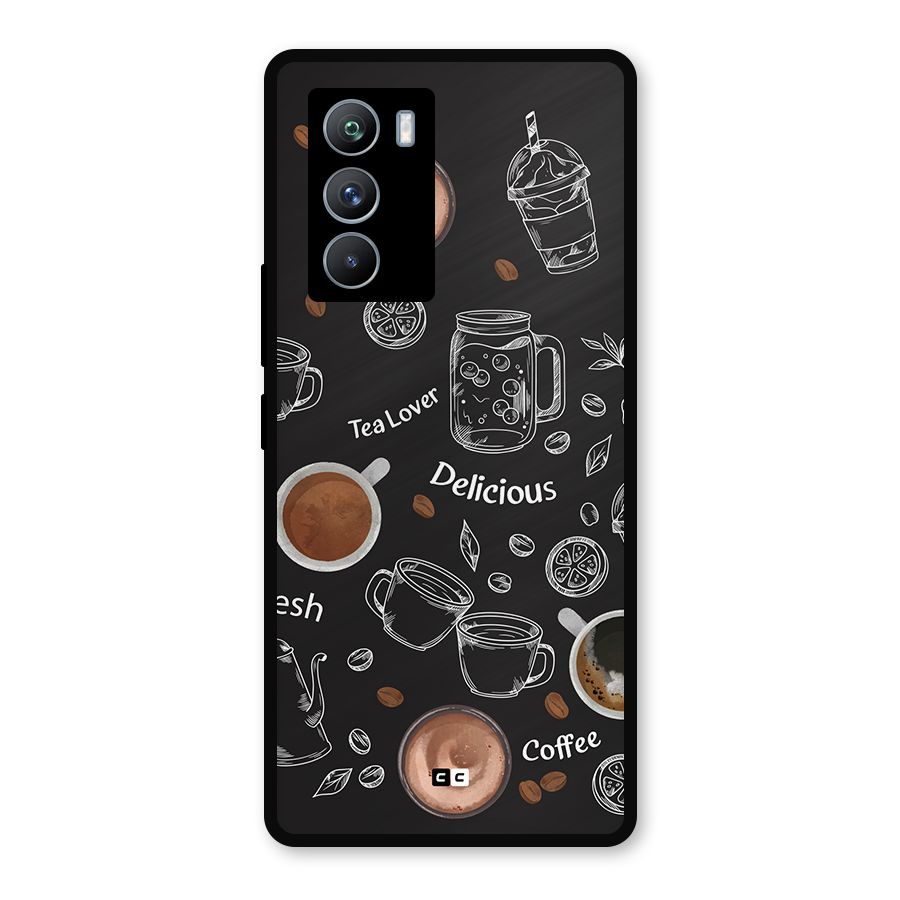 Tea And Coffee Mixture Metal Back Case for iQOO 9 SE