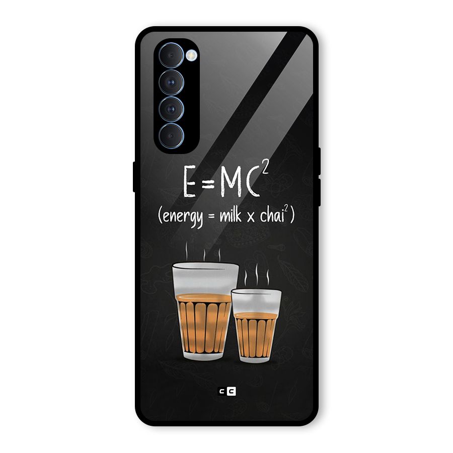 Tea Formula Glass Back Case for Oppo Reno4 Pro