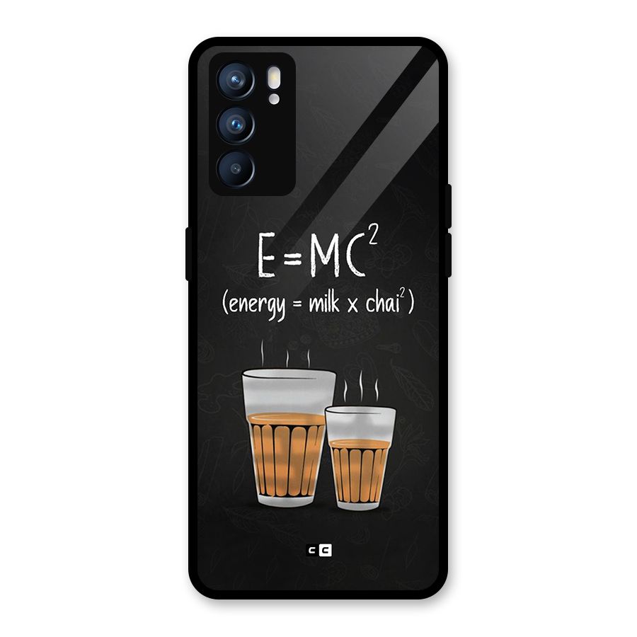 Tea Formula Glass Back Case for Oppo Reno6 5G