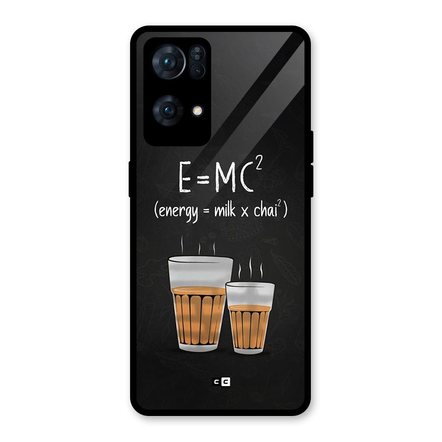 Tea Formula Glass Back Case for Oppo Reno7 Pro 5G