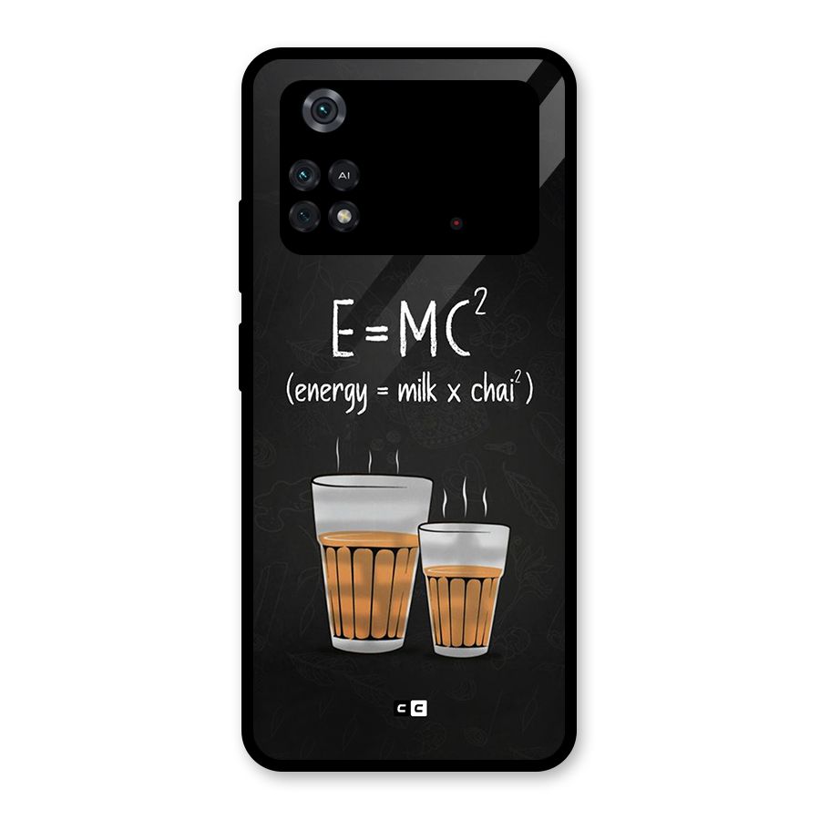 Tea Formula Glass Back Case for Poco M4 Pro 4G