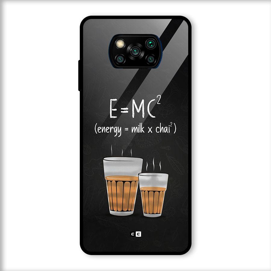 Tea Formula Glass Back Case for Poco X3