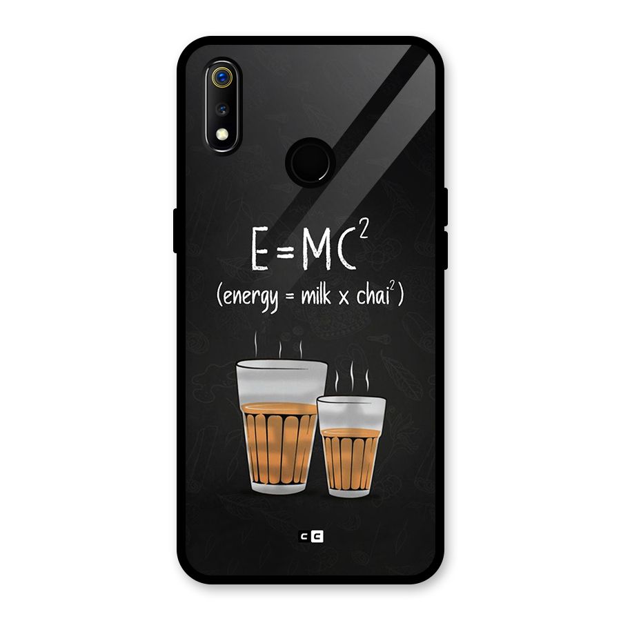 Tea Formula Glass Back Case for Realme 3i