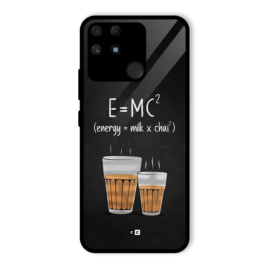 Tea Formula Glass Back Case for Realme Narzo 50A
