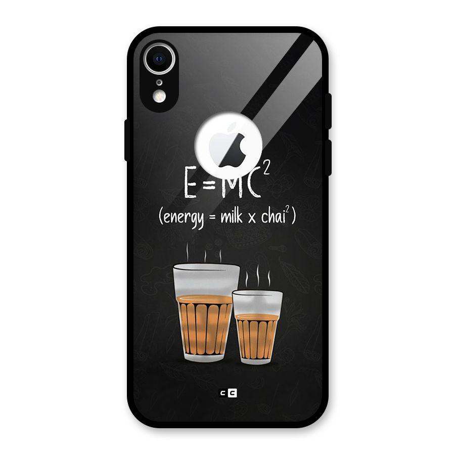 Tea Formula Glass Back Case for iPhone XR Logo Cut