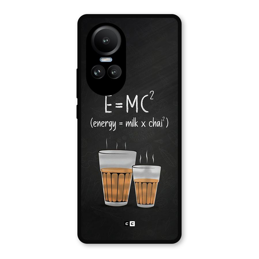 Tea Formula Metal Back Case for Oppo Reno10 Pro