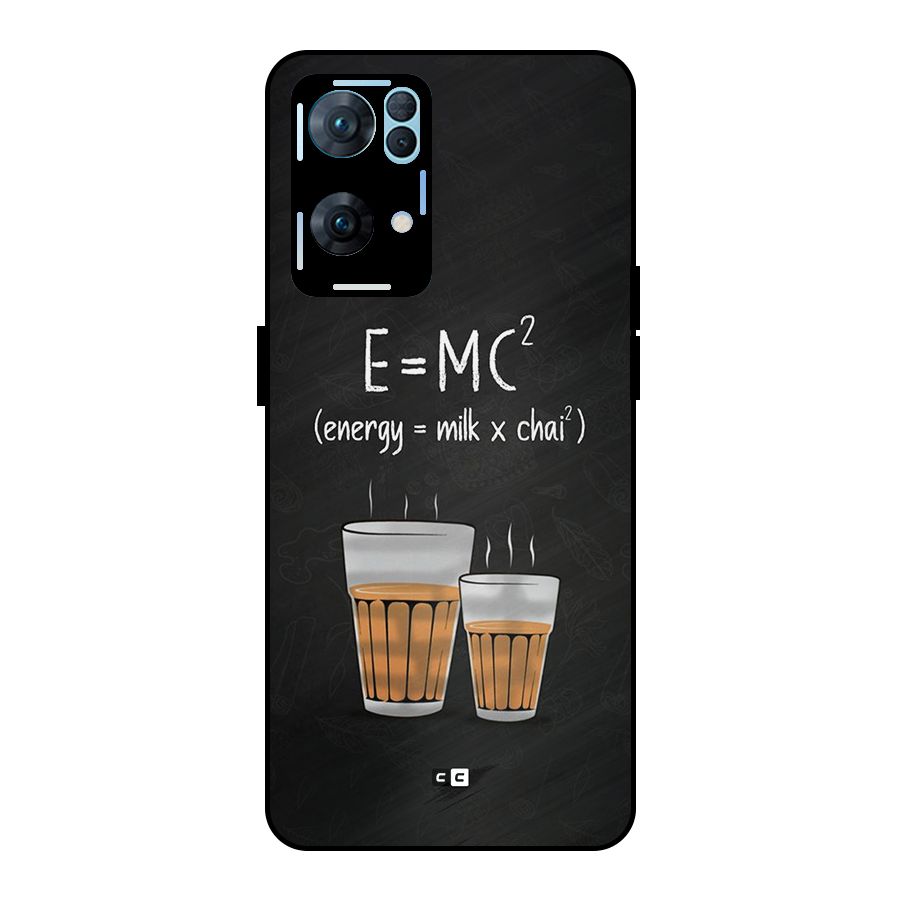 Tea Formula Metal Back Case for Oppo Reno7 Pro 5G