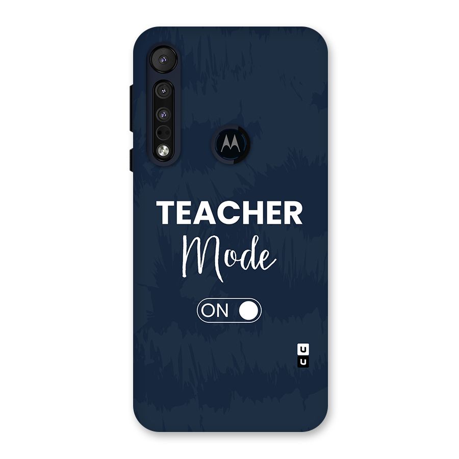Teacher Mode On Back Case for Motorola One Macro
