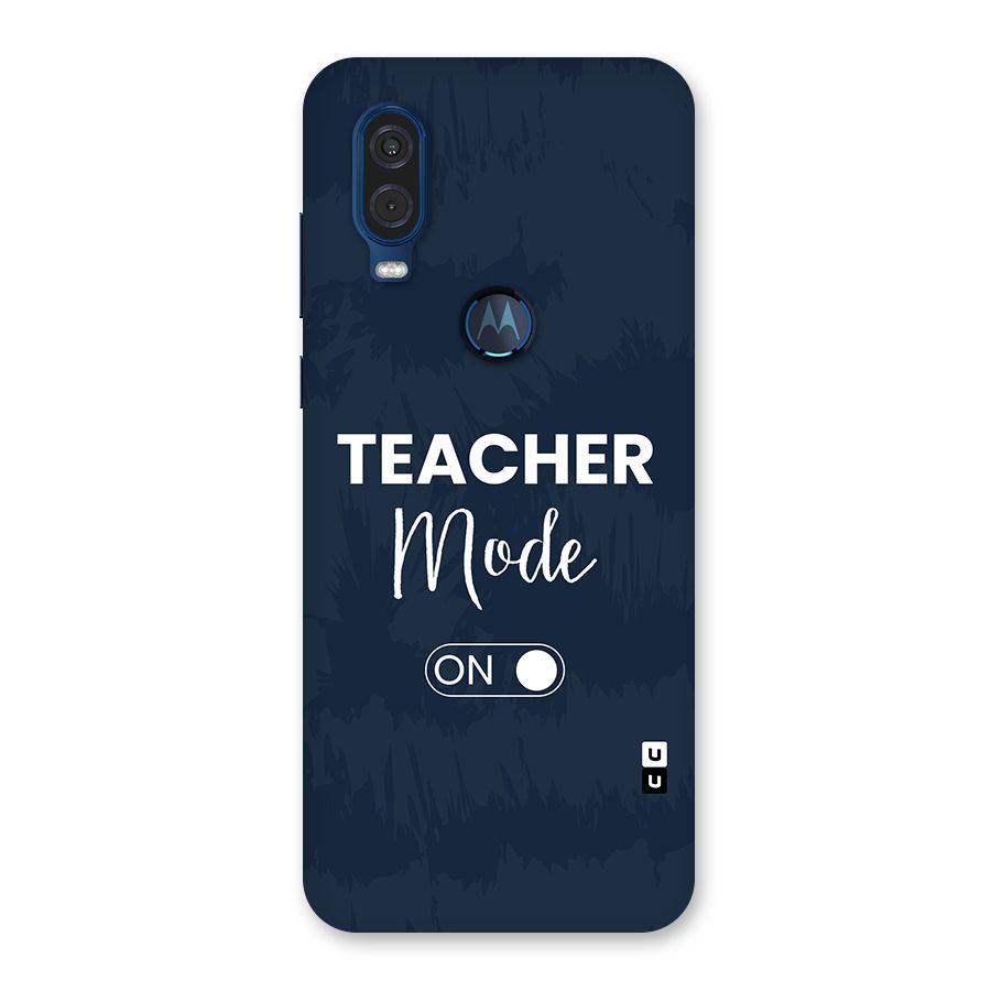 Teacher Mode On Back Case for Motorola One Vision