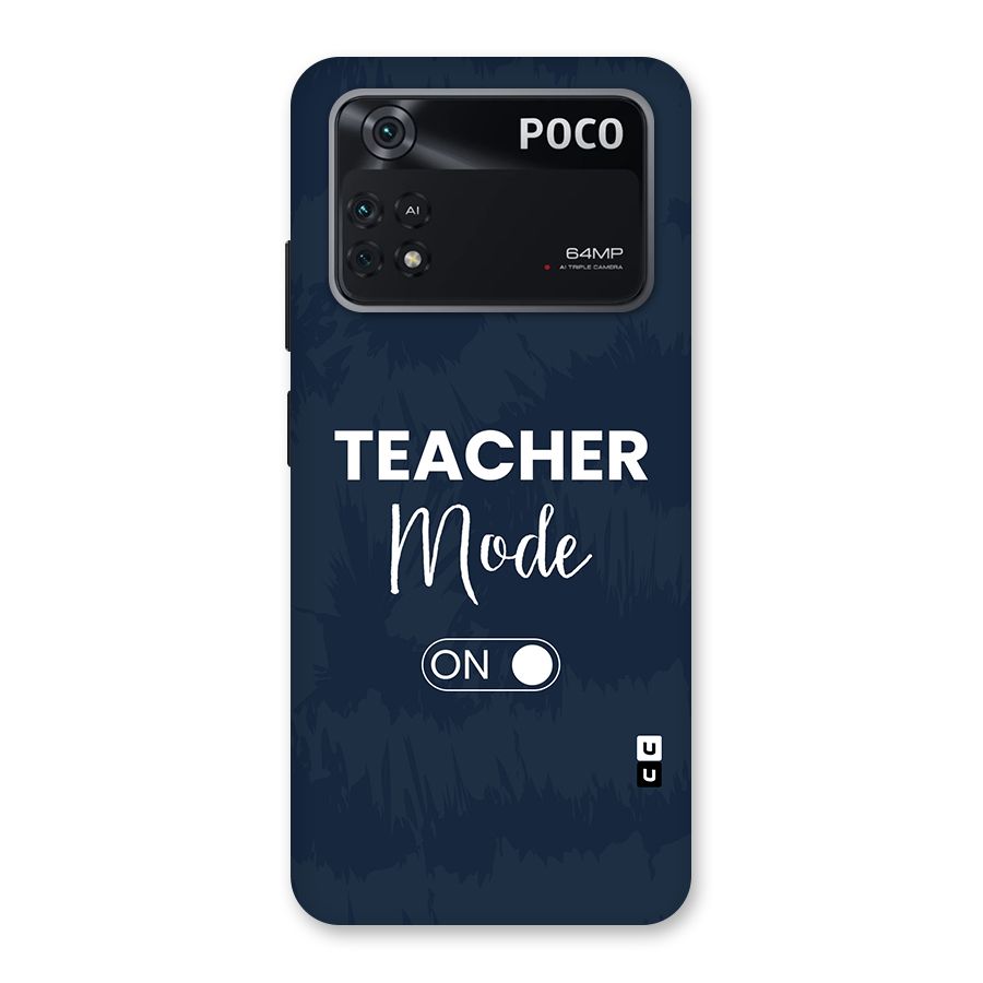 Teacher Mode On Back Case for Poco M4 Pro 4G