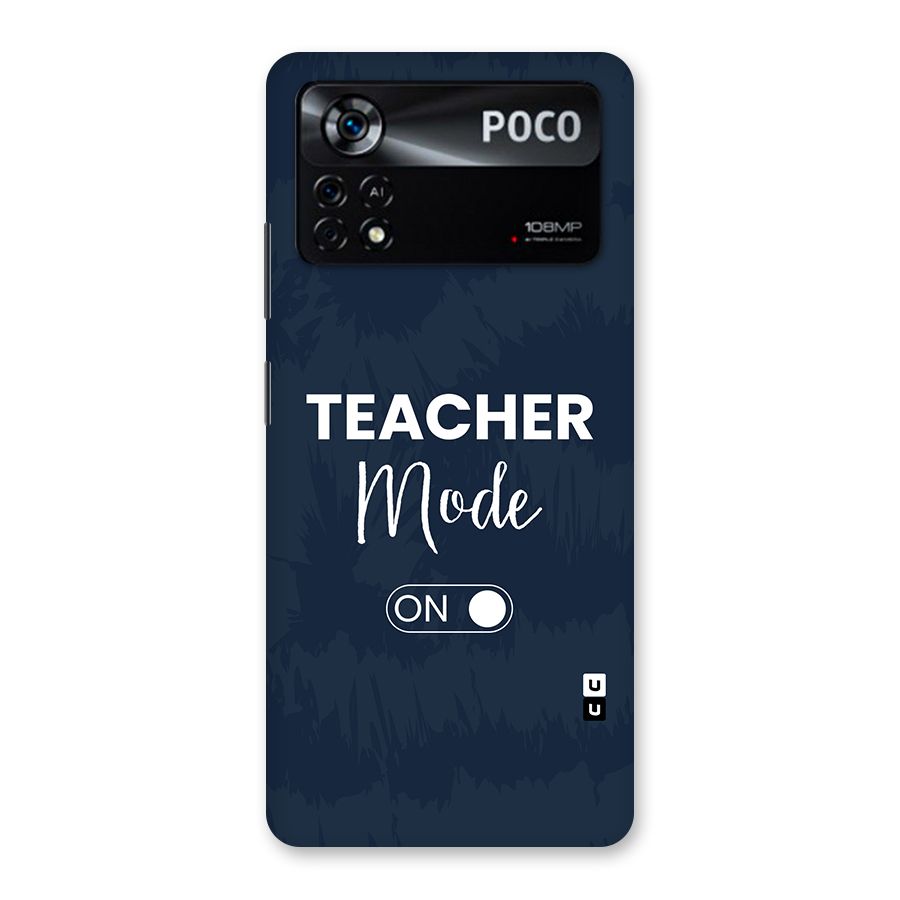 Teacher Mode On Back Case for Poco X4 Pro 5G