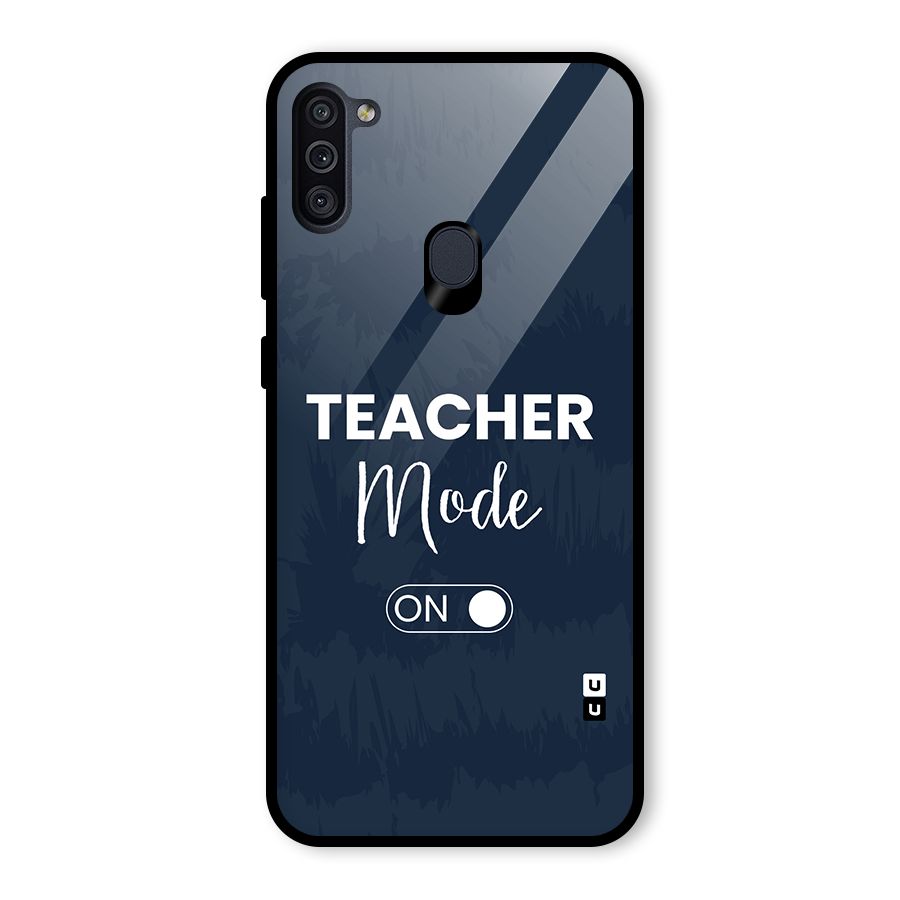 Teacher Mode On Glass Back Case for Galaxy M11