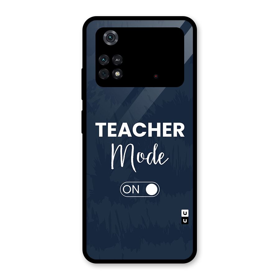 Teacher Mode On Glass Back Case for Poco M4 Pro 4G