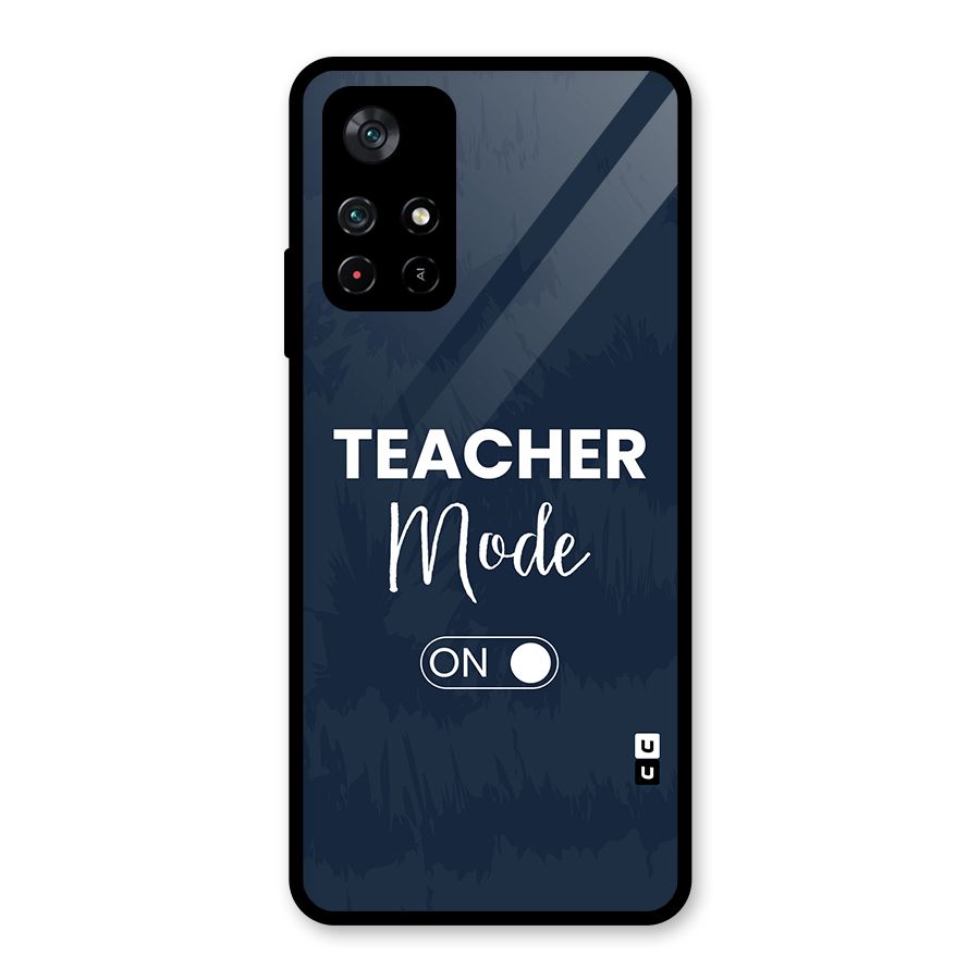 Teacher Mode On Glass Back Case for Poco M4 Pro 5G