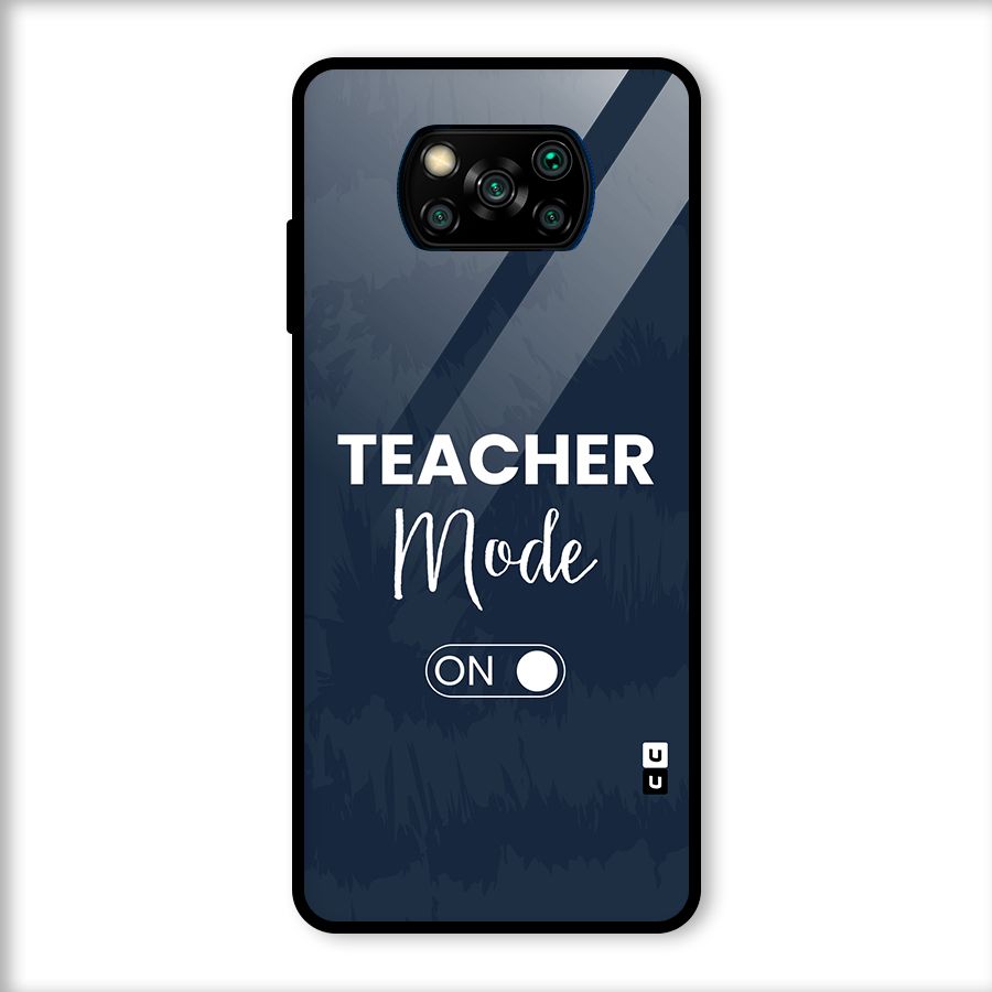 Teacher Mode On Glass Back Case for Poco X3