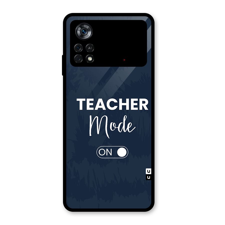 Teacher Mode On Glass Back Case for Poco X4 Pro 5G